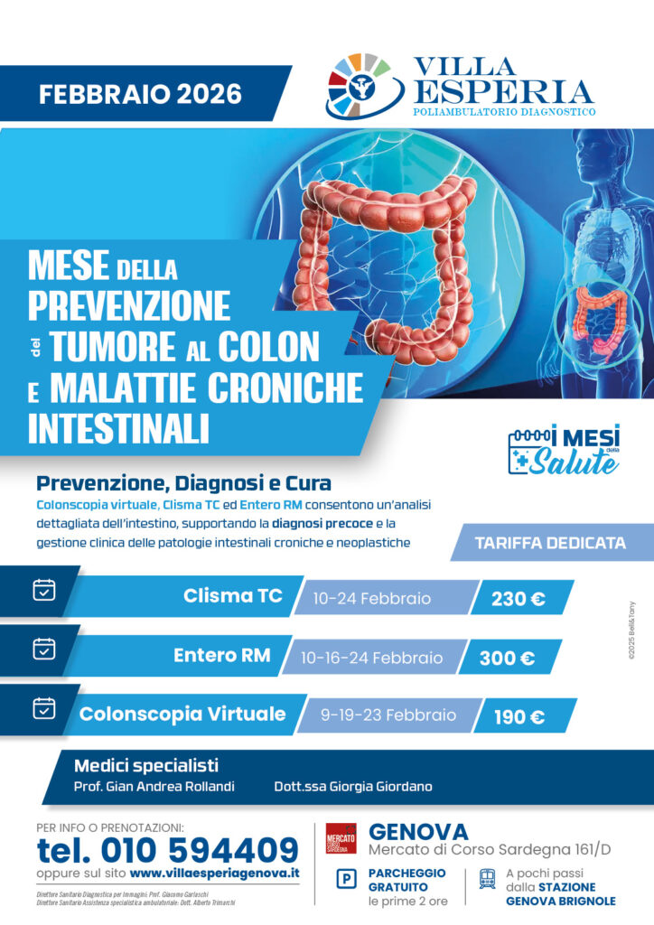 Prevenzione tumore al colon e diagnosi intestinale a Villa Esperia